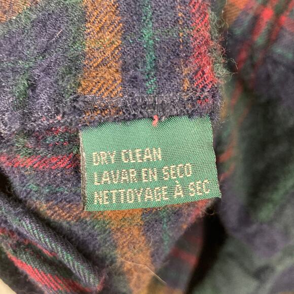 Lauren Ralph Lauren Women XS/S FLAW Green Plaid Worsted Wool Shirt Outdoor Cabin - Picture 10 of 10